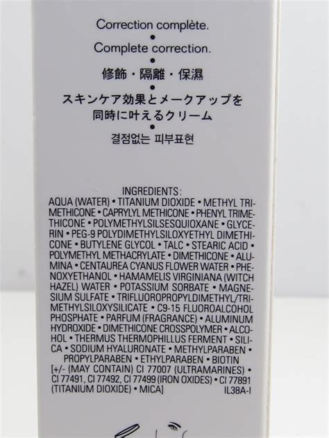 ingredients chanel cc cream